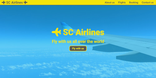 Website about fictional Airline company